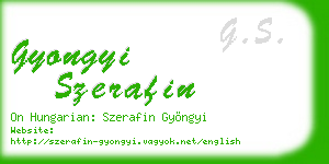 gyongyi szerafin business card