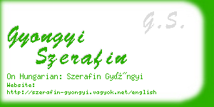 gyongyi szerafin business card